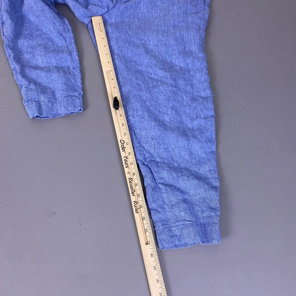 Joseph Abboud 100% Linen Pants Men's Size 38x26 Light Blue Tapered EUC